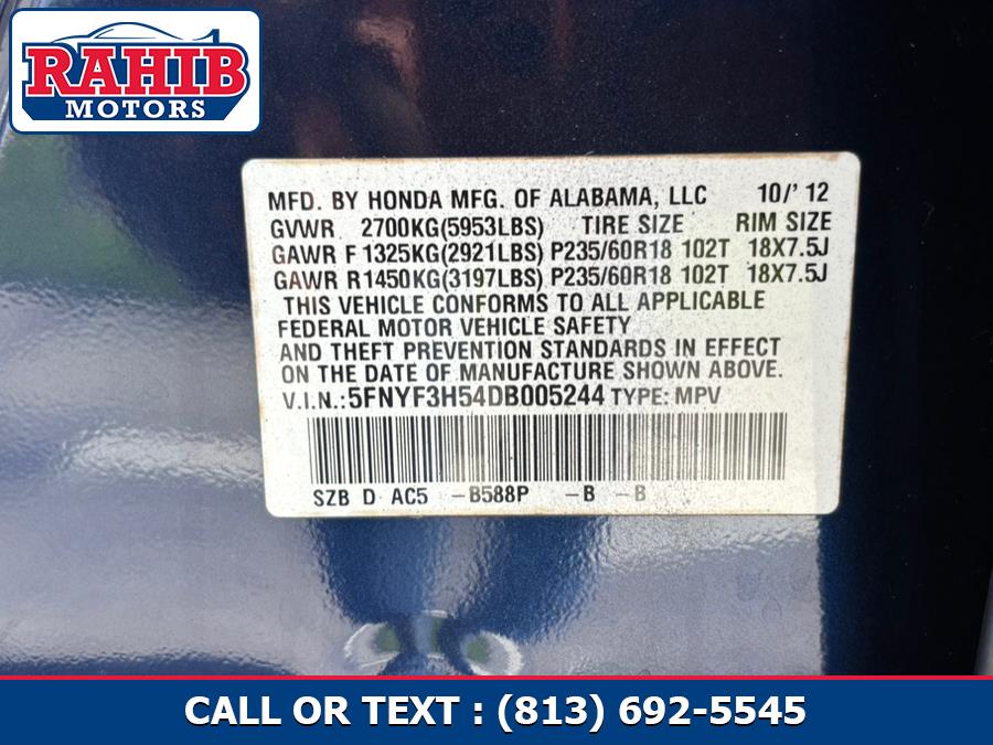 2013 Honda Pilot 2WD 4dr EX-L, available for sale in Orlando, Florida | RAHIB INC. Orlando, Florida 2013 Honda Pilot 2WD 4dr EX-L, available for sale in Orlando, Florida | RAHIB INC. Orlando, Florida