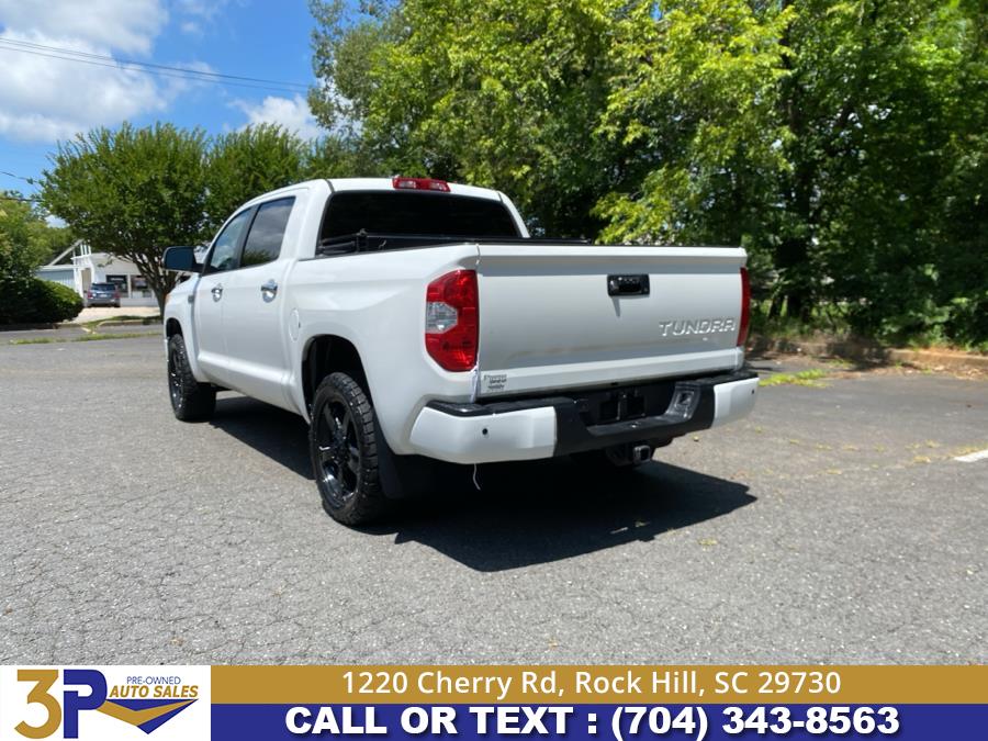 2017 Toyota Tundra 4WD Platinum CrewMax 5.5'' Bed 5.7L (Natl), available for sale in Rock Hill, South Carolina | 3 Points Auto Sales. Rock Hill, South Carolina 2017 Toyota Tundra 4WD Platinum CrewMax 5.5'' Bed 5.7L (Natl), available for sale in Rock Hill, South Carolina | 3 Points Auto Sales. Rock Hill, South Carolina