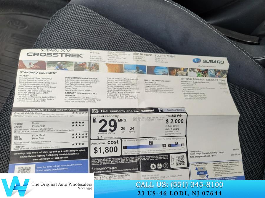 2015 Subaru XV Crosstrek 5dr CVT 2.0i Premium, available for sale in Lodi, New Jersey | AW Auto & Truck Wholesalers, Inc. Lodi, New Jersey 2015 Subaru XV Crosstrek 5dr CVT 2.0i Premium, available for sale in Lodi, New Jersey | AW Auto & Truck Wholesalers, Inc. Lodi, New Jersey