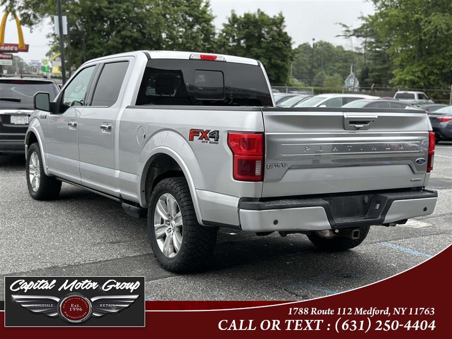 2018 Ford F-150 Platinum 4WD SuperCrew 5.5'' Box, available for sale in Medford, New York | Capital Motor Group Inc. Medford, New York 2018 Ford F-150 Platinum 4WD SuperCrew 5.5'' Box, available for sale in Medford, New York | Capital Motor Group Inc. Medford, New York
