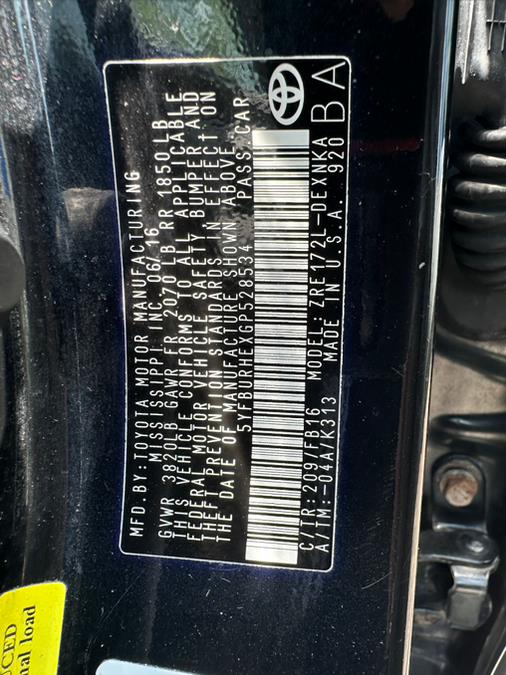 2016 Toyota Corolla 4dr Sdn CVT LE (Natl), available for sale in New Milford, Connecticut | Faustos Auto Body and Repairs LLC. New Milford, Connecticut 2016 Toyota Corolla 4dr Sdn CVT LE (Natl), available for sale in New Milford, Connecticut | Faustos Auto Body and Repairs LLC. New Milford, Connecticut