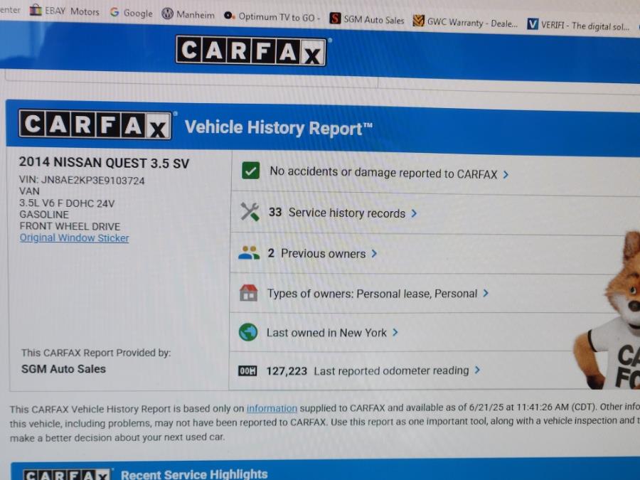 2014 Nissan Quest 4dr SV, available for sale in West Babylon, New York | SGM Auto Sales. West Babylon, New York 2014 Nissan Quest 4dr SV, available for sale in West Babylon, New York | SGM Auto Sales. West Babylon, New York