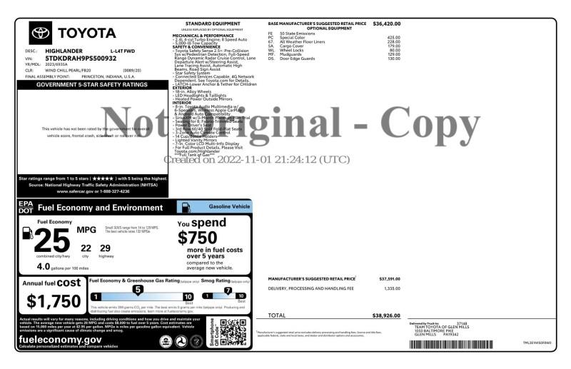 2023 Toyota Highlander L FWD, available for sale in Maple Shade, New Jersey | Car Revolution. Maple Shade, New Jersey 2023 Toyota Highlander L FWD, available for sale in Maple Shade, New Jersey | Car Revolution. Maple Shade, New Jersey