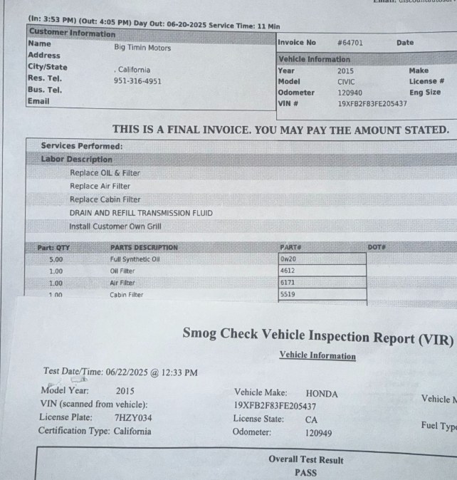 2015 Honda Civic Sedan EX NAVI (ONE OWNER) (BLUETOOTH) SUNROOF) KEYLESS ENTRY (REAR/SIDE CAM), available for sale in Riverside, California | Big Timin Motors LLC. Riverside, California 2015 Honda Civic Sedan EX NAVI (ONE OWNER) (BLUETOOTH) SUNROOF) KEYLESS ENTRY (REAR/SIDE CAM), available for sale in Riverside, California | Big Timin Motors LLC. Riverside, California