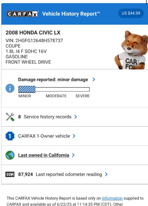 2008 Honda Civic Cpe LX (ONE OWNER) 2dr Auto, available for sale in Riverside, California | Big Timin Motors LLC. Riverside, California 2008 Honda Civic Cpe LX (ONE OWNER) 2dr Auto, available for sale in Riverside, California | Big Timin Motors LLC. Riverside, California