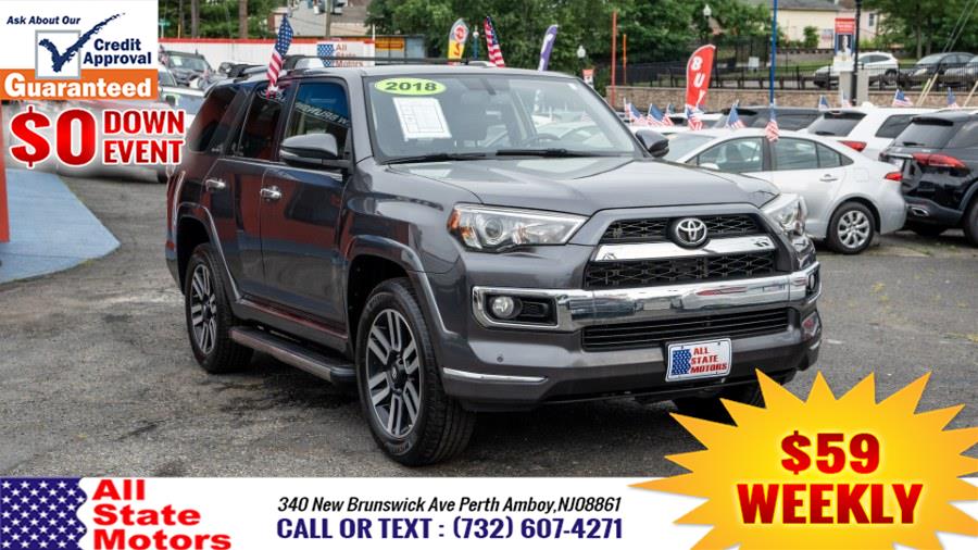 2018 Toyota 4Runner Limited 4WD (Natl), available for sale in Perth Amboy, New Jersey | All State Motor Inc. Perth Amboy, New Jersey 2018 Toyota 4Runner Limited 4WD (Natl), available for sale in Perth Amboy, New Jersey | All State Motor Inc. Perth Amboy, New Jersey