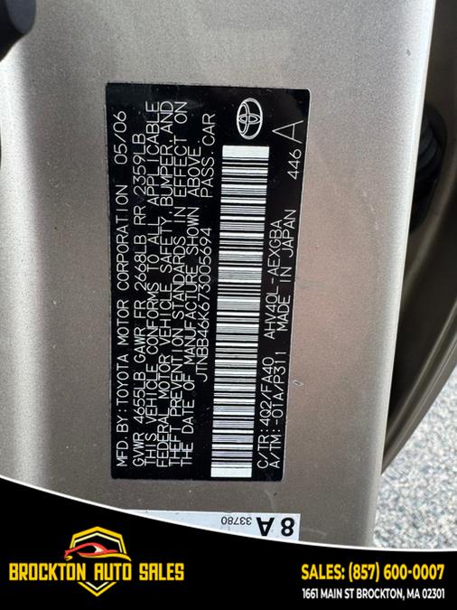 2007 Toyota Camry Hybrid 4dr Sdn, available for sale in BROCKTON, Massachusetts | Brockton Auto Sales Inc. BROCKTON, Massachusetts 2007 Toyota Camry Hybrid 4dr Sdn, available for sale in BROCKTON, Massachusetts | Brockton Auto Sales Inc. BROCKTON, Massachusetts