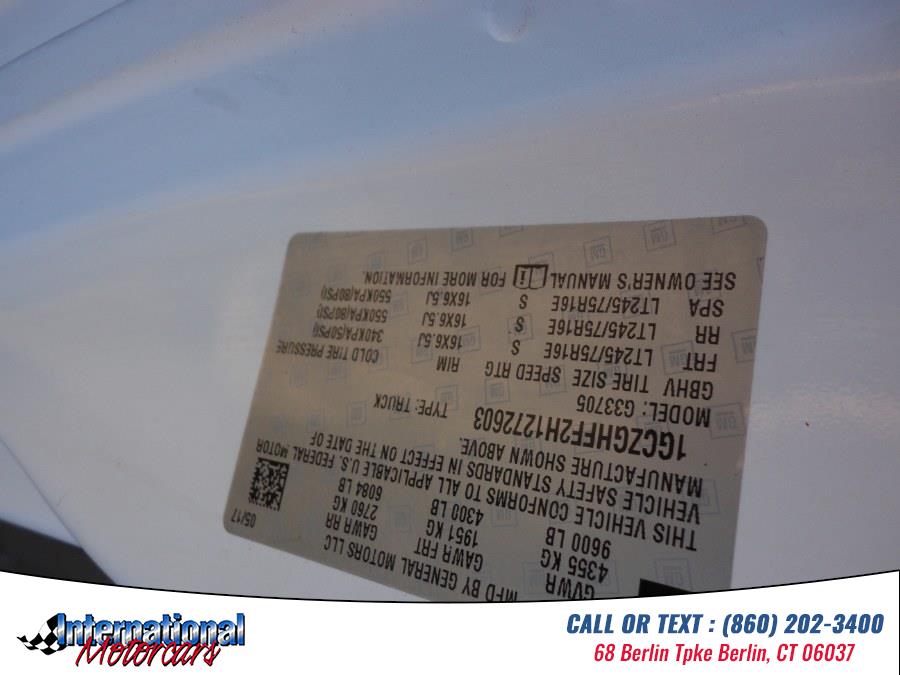 2017 Chevrolet Express Cargo Van RWD 3500 155", available for sale in Berlin, Connecticut | International Motorcars llc. Berlin, Connecticut 2017 Chevrolet Express Cargo Van RWD 3500 155", available for sale in Berlin, Connecticut | International Motorcars llc. Berlin, Connecticut