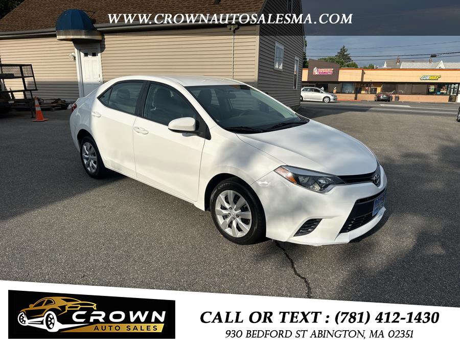 2016 Toyota Corolla 4dr Sdn CVT LE Premium (Natl), available for sale in Abington, Massachusetts | Crown Auto Sales. Abington, Massachusetts 2016 Toyota Corolla 4dr Sdn CVT LE Premium (Natl), available for sale in Abington, Massachusetts | Crown Auto Sales. Abington, Massachusetts