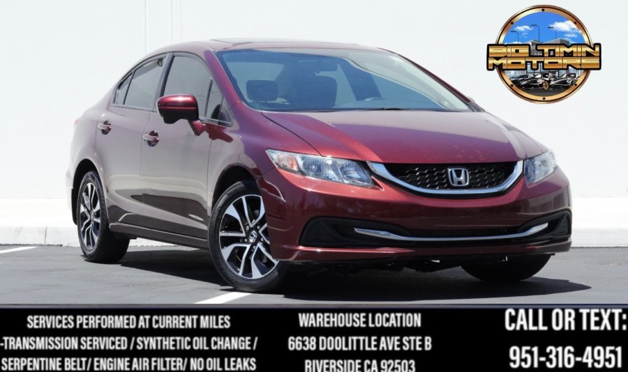 2015 Honda Civic EX NAVI SUNROOF/ SIDE & REAR CAM/BLUETOOTH, available for sale in Riverside, California | Big Timin Motors LLC. Riverside, California