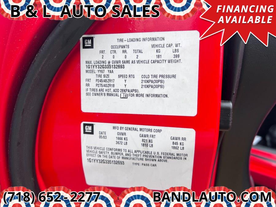 2003 Chevrolet Corvette 2dr Convertible, available for sale in Bronx, New York | B & L Auto Sales LLC. Bronx, New York 2003 Chevrolet Corvette 2dr Convertible, available for sale in Bronx, New York | B & L Auto Sales LLC. Bronx, New York