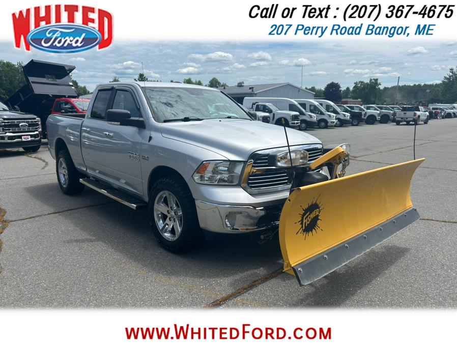 2018 Ram 1500 Big Horn 4x4 Quad Cab 6''4" Box With Plow, available for sale in Bangor, Maine | Whited Ford. Bangor, Maine 2018 Ram 1500 Big Horn 4x4 Quad Cab 6''4" Box With Plow, available for sale in Bangor, Maine | Whited Ford. Bangor, Maine