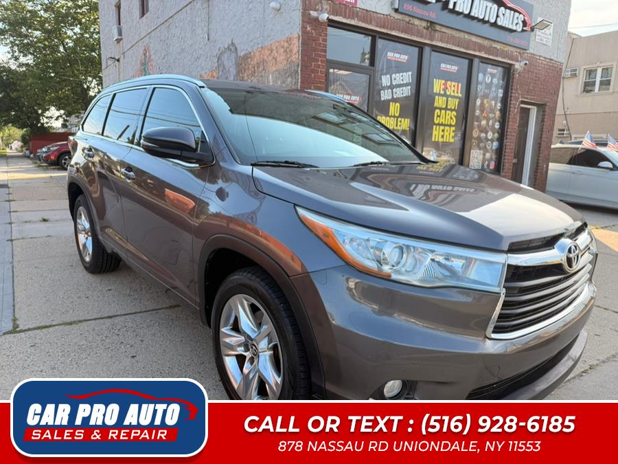 2016 Toyota Highlander FWD 4dr V6 Limited (Natl), available for sale in Uniondale, New York | Car Pro Auto. Uniondale, New York 2016 Toyota Highlander FWD 4dr V6 Limited (Natl), available for sale in Uniondale, New York | Car Pro Auto. Uniondale, New York