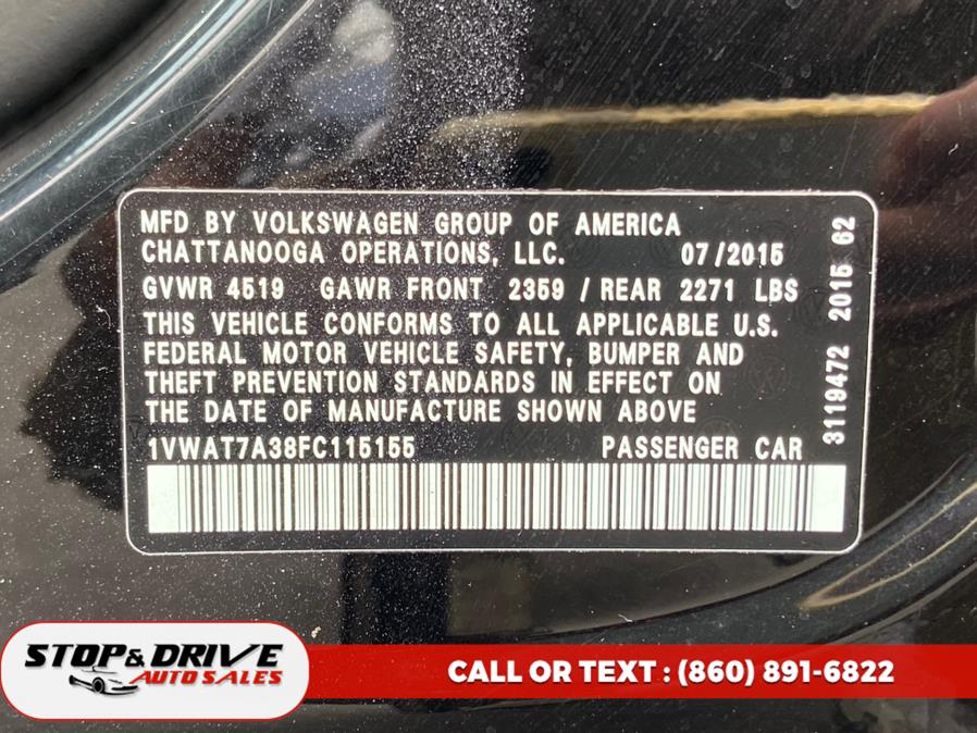 2015 Volkswagen Passat 4dr Sdn 1.8T Auto Limited Edition PZEV, available for sale in East Windsor, Connecticut | Stop & Drive Auto Sales. East Windsor, Connecticut 2015 Volkswagen Passat 4dr Sdn 1.8T Auto Limited Edition PZEV, available for sale in East Windsor, Connecticut | Stop & Drive Auto Sales. East Windsor, Connecticut