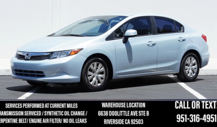 2012 Honda Civic Sdn LX 4dr Auto, available for sale in Riverside, California | Big Timin Motors LLC. Riverside, California 2012 Honda Civic Sdn LX 4dr Auto, available for sale in Riverside, California | Big Timin Motors LLC. Riverside, California