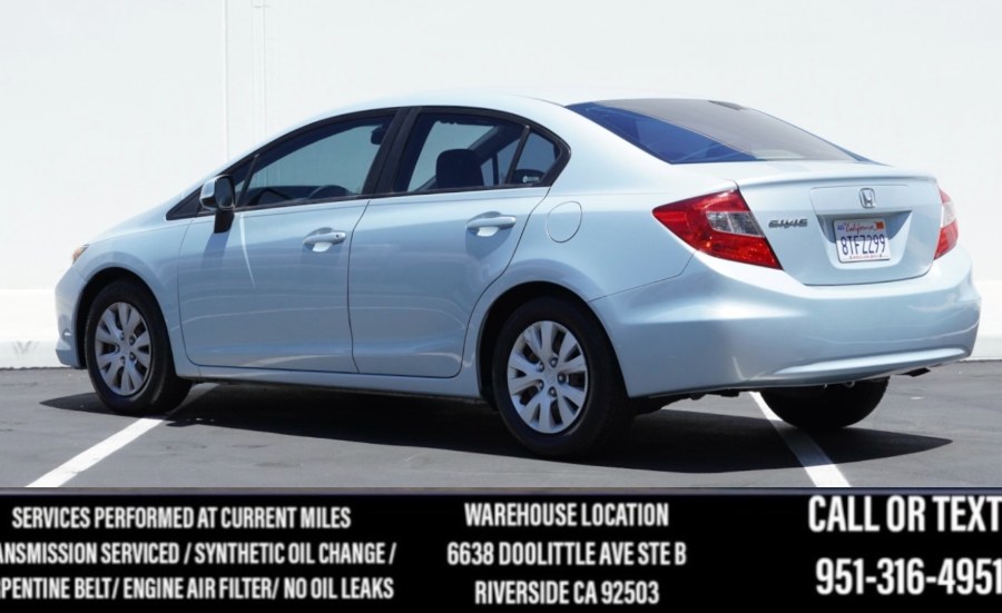2012 Honda Civic Sdn LX 4dr Auto, available for sale in Riverside, California | Big Timin Motors LLC. Riverside, California 2012 Honda Civic Sdn LX 4dr Auto, available for sale in Riverside, California | Big Timin Motors LLC. Riverside, California
