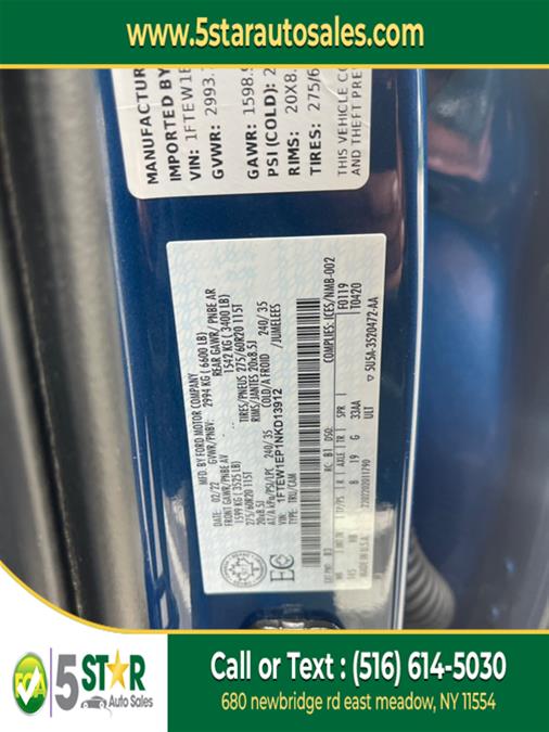 2022 Ford F-150 LARIAT 4WD SuperCrew 5.5'' Box, available for sale in East Meadow, New York | 5 Star Auto Sales Inc. East Meadow, New York 2022 Ford F-150 LARIAT 4WD SuperCrew 5.5'' Box, available for sale in East Meadow, New York | 5 Star Auto Sales Inc. East Meadow, New York