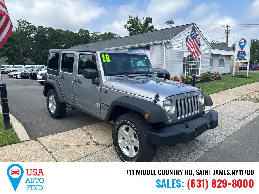 2018 Jeep Wrangler JK Unlimited Sport 4x4, available for sale in Saint James, New York | USA Auto Find. Saint James, New York 2018 Jeep Wrangler JK Unlimited Sport 4x4, available for sale in Saint James, New York | USA Auto Find. Saint James, New York