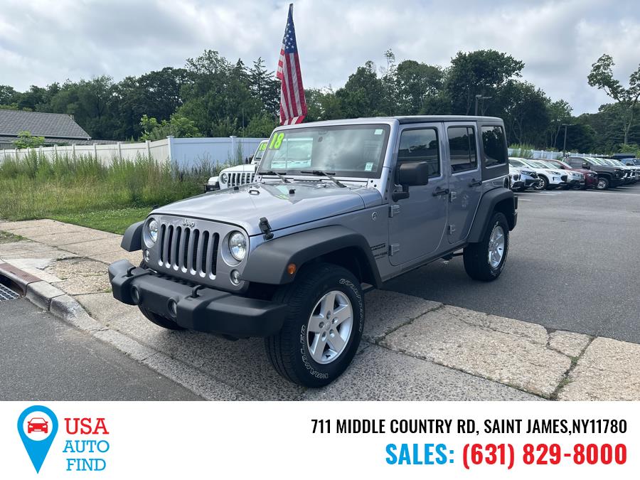 2018 Jeep Wrangler JK Unlimited Sport 4x4, available for sale in Saint James, New York | USA Auto Find. Saint James, New York 2018 Jeep Wrangler JK Unlimited Sport 4x4, available for sale in Saint James, New York | USA Auto Find. Saint James, New York