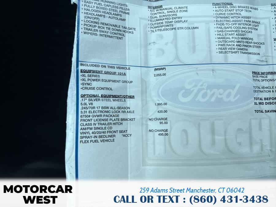 2018 Ford F-150 XL 2WD Reg Cab 6.5'' Box, available for sale in Manchester, Connecticut | Motorcar West. Manchester, Connecticut 2018 Ford F-150 XL 2WD Reg Cab 6.5'' Box, available for sale in Manchester, Connecticut | Motorcar West. Manchester, Connecticut