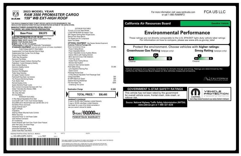 2023 Ram Promaster Cargo Van 3500 HIGH ROOF EXT, available for sale in Maple Shade, New Jersey | Car Revolution. Maple Shade, New Jersey 2023 Ram Promaster Cargo Van 3500 HIGH ROOF EXT, available for sale in Maple Shade, New Jersey | Car Revolution. Maple Shade, New Jersey