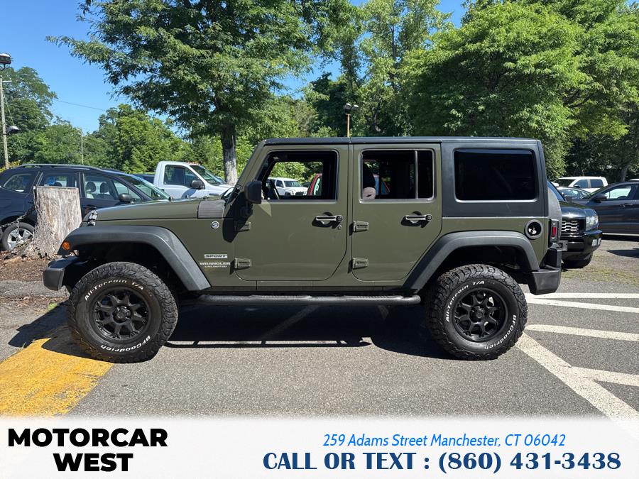 2015 Jeep Wrangler Unlimited 4WD 4dr Sport, available for sale in Manchester, Connecticut | Motorcar West. Manchester, Connecticut 2015 Jeep Wrangler Unlimited 4WD 4dr Sport, available for sale in Manchester, Connecticut | Motorcar West. Manchester, Connecticut