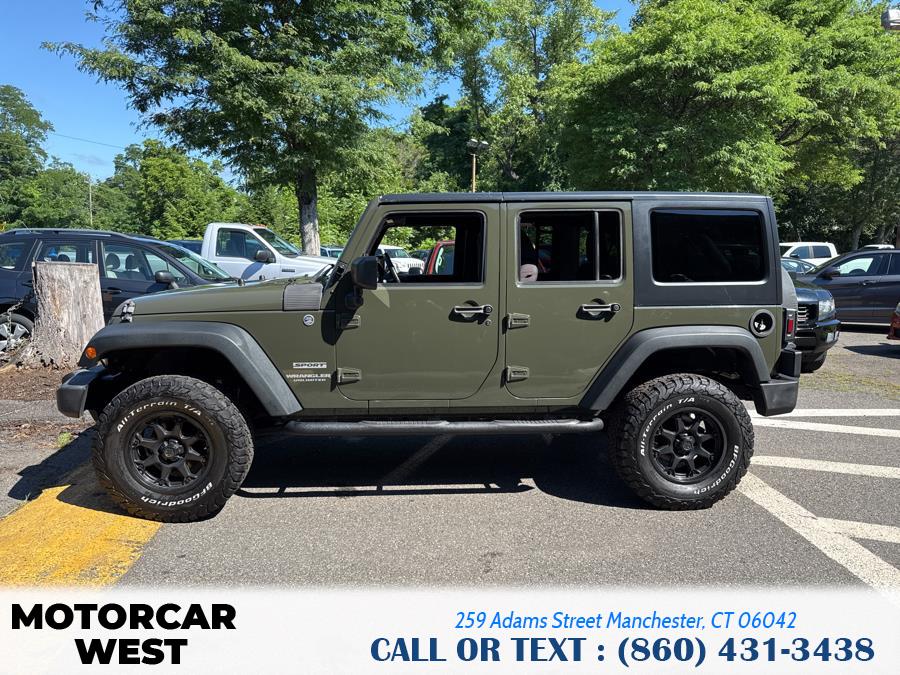 2015 Jeep Wrangler Unlimited 4WD 4dr Sport, available for sale in Manchester, Connecticut | Motorcar West. Manchester, Connecticut 2015 Jeep Wrangler Unlimited 4WD 4dr Sport, available for sale in Manchester, Connecticut | Motorcar West. Manchester, Connecticut
