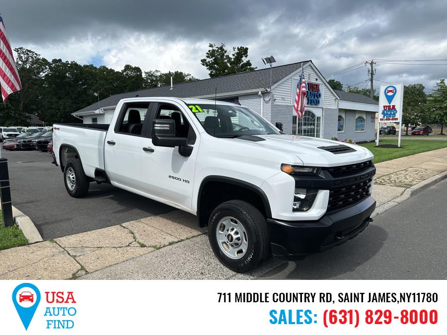 2021 Chevrolet Silverado 2500HD 4WD Crew Cab 172" Work Truck, available for sale in Saint James, New York | USA Auto Find. Saint James, New York 2021 Chevrolet Silverado 2500HD 4WD Crew Cab 172" Work Truck, available for sale in Saint James, New York | USA Auto Find. Saint James, New York