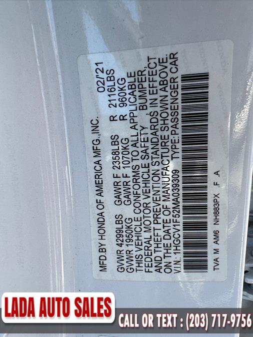 2021 Honda Accord Sedan EX-L 1.5T CVT, available for sale in Bridgeport, Connecticut | Lada Auto Sales. Bridgeport, Connecticut 2021 Honda Accord Sedan EX-L 1.5T CVT, available for sale in Bridgeport, Connecticut | Lada Auto Sales. Bridgeport, Connecticut