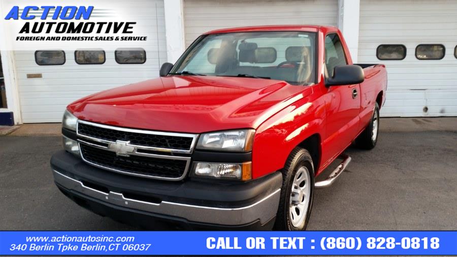 2006 Chevrolet Silverado 1500 Reg Cab 133.0" WB 2WD Work Truck, available for sale in Berlin, Connecticut | Action Automotive. Berlin, Connecticut 2006 Chevrolet Silverado 1500 Reg Cab 133.0" WB 2WD Work Truck, available for sale in Berlin, Connecticut | Action Automotive. Berlin, Connecticut