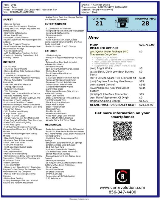 2021 Ram Promaster City Tradesman, available for sale in Maple Shade, New Jersey | Car Revolution. Maple Shade, New Jersey 2021 Ram Promaster City Tradesman, available for sale in Maple Shade, New Jersey | Car Revolution. Maple Shade, New Jersey