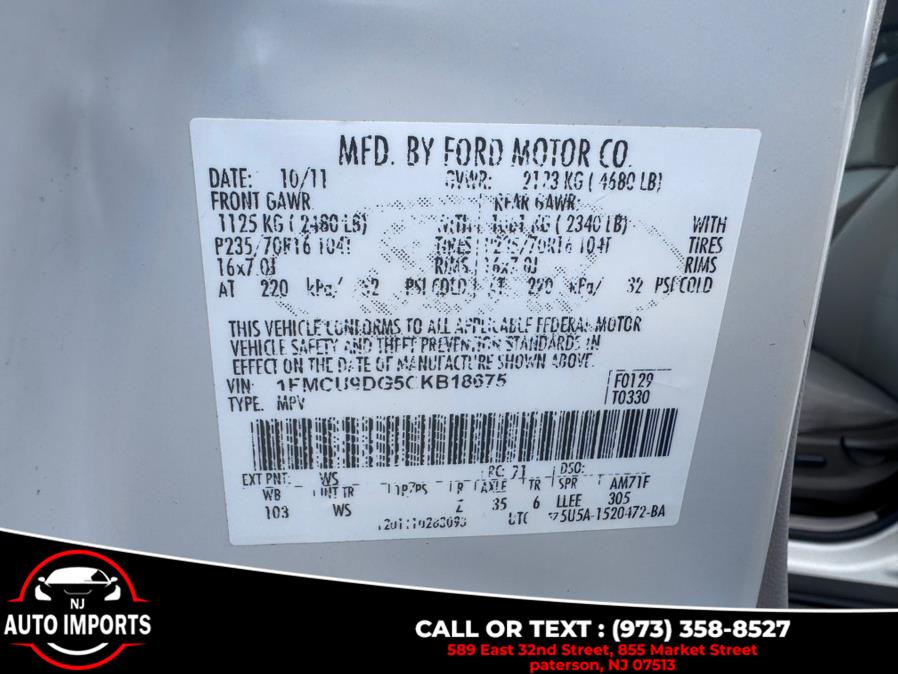 2012 Ford Escape 4WD 4dr XLT, available for sale in Paterson, New Jersey | NJ Auto Imports. Paterson, New Jersey 2012 Ford Escape 4WD 4dr XLT, available for sale in Paterson, New Jersey | NJ Auto Imports. Paterson, New Jersey