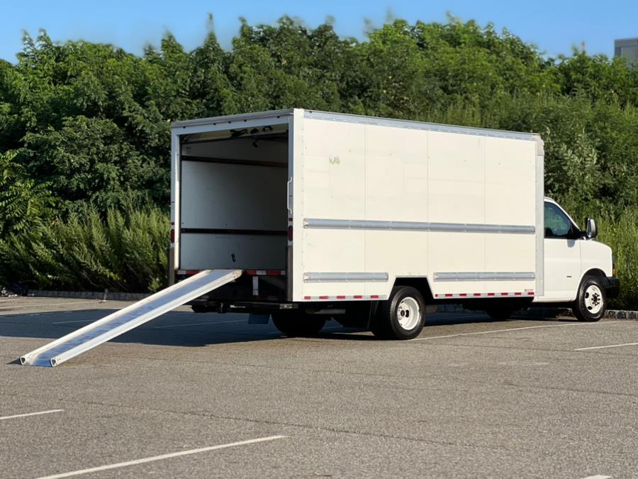 2018 GMC Savana Commercial Cutaway 3500 Box Truck 177" 16ft Morgan Dry Box/RollOut Ramp/TowHitch Receiver, available for sale in Paterson, New Jersey | Speedway Commercial Motors LLC. Paterson, New Jersey 2018 GMC Savana Commercial Cutaway 3500 Box Truck 177" 16ft Morgan Dry Box/RollOut Ramp/TowHitch Receiver, available for sale in Paterson, New Jersey | Speedway Commercial Motors LLC. Paterson, New Jersey