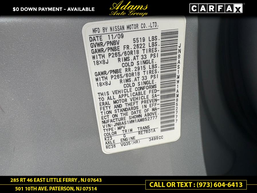 2010 Infiniti FX35 AWD 4dr, available for sale in Paterson, New Jersey | Adams Auto Group. Paterson, New Jersey 2010 Infiniti FX35 AWD 4dr, available for sale in Paterson, New Jersey | Adams Auto Group. Paterson, New Jersey