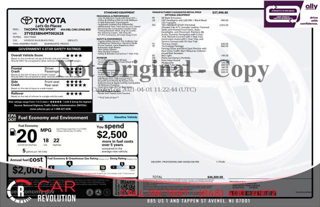 2021 Toyota Tacoma TRD Sport DOUBLE CAB 6', available for sale in Avenel, New Jersey | Car Revolution. Avenel, New Jersey 2021 Toyota Tacoma TRD Sport DOUBLE CAB 6', available for sale in Avenel, New Jersey | Car Revolution. Avenel, New Jersey