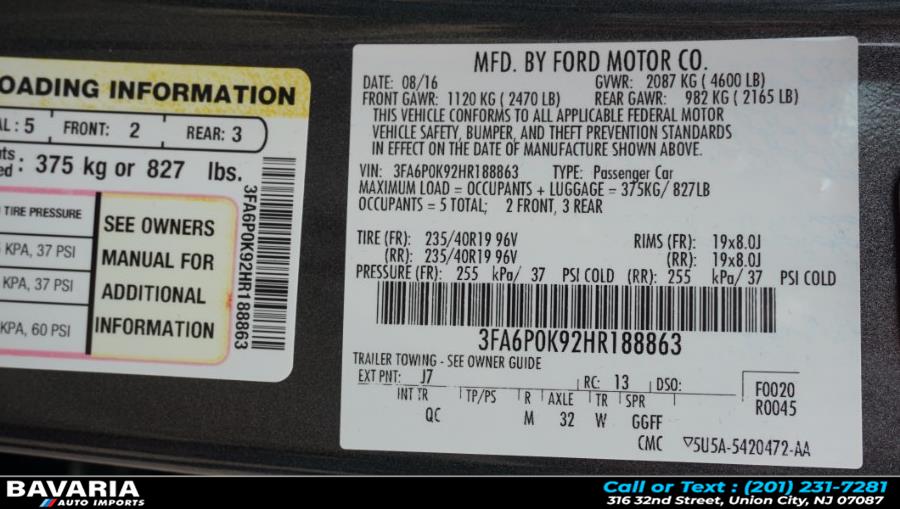 2017 Ford Fusion Platinum FWD, available for sale in Union City, New Jersey | Bavaria Auto Imports. Union City, New Jersey 2017 Ford Fusion Platinum FWD, available for sale in Union City, New Jersey | Bavaria Auto Imports. Union City, New Jersey