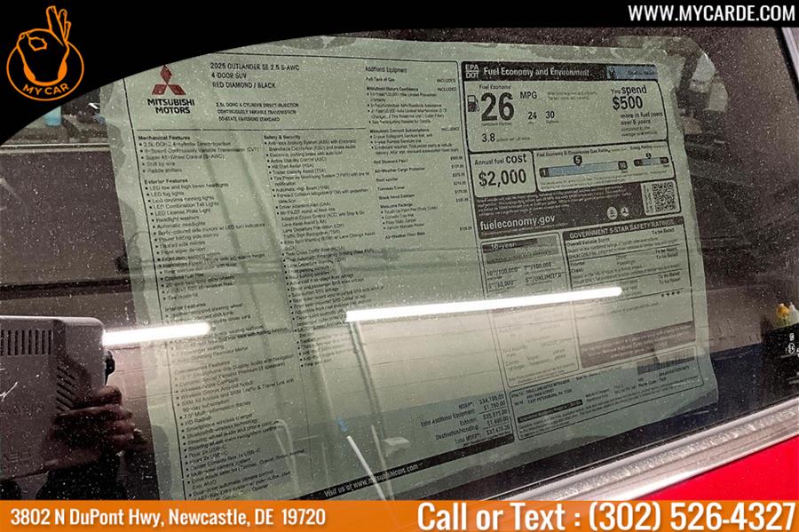 2025 Mitsubishi Outlander SE, available for sale in New Castle, Delaware | My Car. New Castle, Delaware 2025 Mitsubishi Outlander SE, available for sale in New Castle, Delaware | My Car. New Castle, Delaware