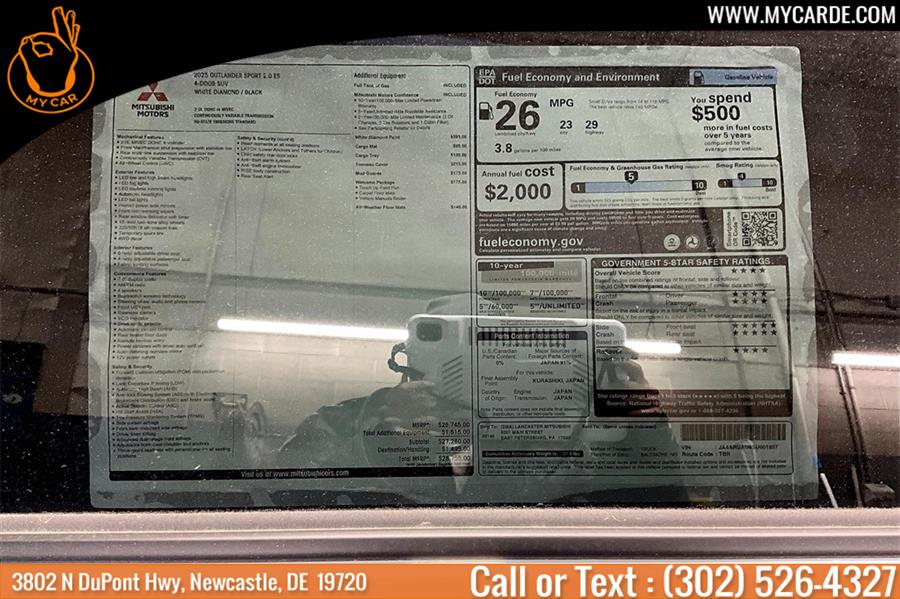 2025 Mitsubishi Outlander Sport 2.0 ES, available for sale in New Castle, Delaware | My Car. New Castle, Delaware 2025 Mitsubishi Outlander Sport 2.0 ES, available for sale in New Castle, Delaware | My Car. New Castle, Delaware