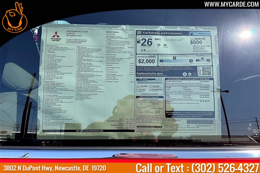 2025 Mitsubishi Outlander SE, available for sale in New Castle, Delaware | My Car. New Castle, Delaware 2025 Mitsubishi Outlander SE, available for sale in New Castle, Delaware | My Car. New Castle, Delaware