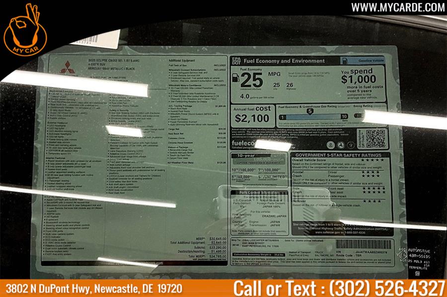 2025 Mitsubishi Eclipse Cross SEL, available for sale in New Castle, Delaware | My Car. New Castle, Delaware 2025 Mitsubishi Eclipse Cross SEL, available for sale in New Castle, Delaware | My Car. New Castle, Delaware