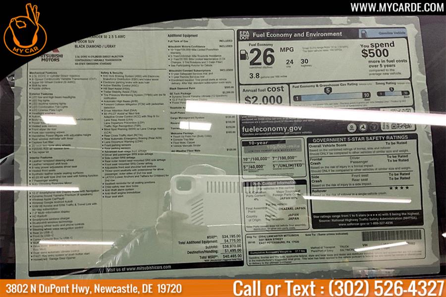 2025 Mitsubishi Outlander SE, available for sale in New Castle, Delaware | My Car. New Castle, Delaware 2025 Mitsubishi Outlander SE, available for sale in New Castle, Delaware | My Car. New Castle, Delaware