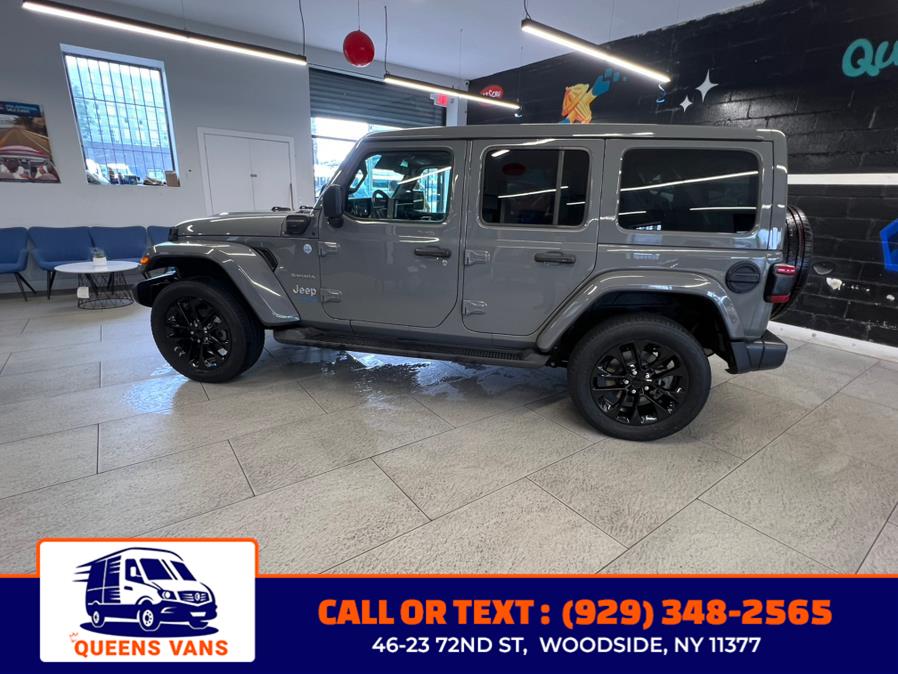 2022 Jeep Wrangler 4xe Unlimited Sahara 4x4, available for sale in Woodside, New York | Queens Vans LLC. Woodside, New York 2022 Jeep Wrangler 4xe Unlimited Sahara 4x4, available for sale in Woodside, New York | Queens Vans LLC. Woodside, New York