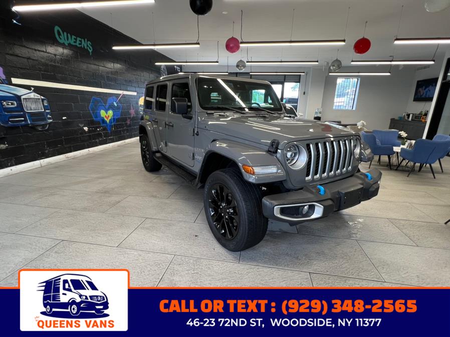 2022 Jeep Wrangler 4xe Unlimited Sahara 4x4, available for sale in Woodside, New York | Queens Vans LLC. Woodside, New York 2022 Jeep Wrangler 4xe Unlimited Sahara 4x4, available for sale in Woodside, New York | Queens Vans LLC. Woodside, New York