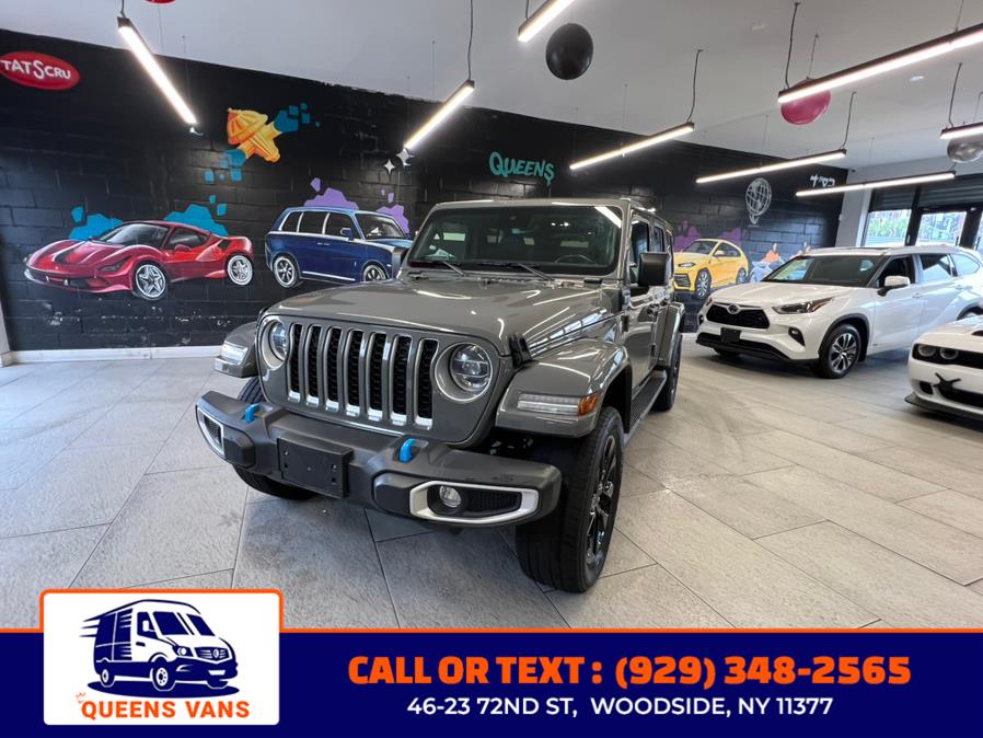 2022 Jeep Wrangler 4xe Unlimited Sahara 4x4, available for sale in Woodside, New York | Queens Vans LLC. Woodside, New York 2022 Jeep Wrangler 4xe Unlimited Sahara 4x4, available for sale in Woodside, New York | Queens Vans LLC. Woodside, New York