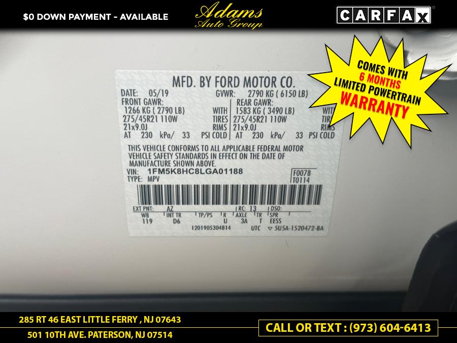 2020 Ford Explorer Platinum 4WD, available for sale in Paterson, New Jersey | Adams Auto Group. Paterson, New Jersey 2020 Ford Explorer Platinum 4WD, available for sale in Paterson, New Jersey | Adams Auto Group. Paterson, New Jersey
