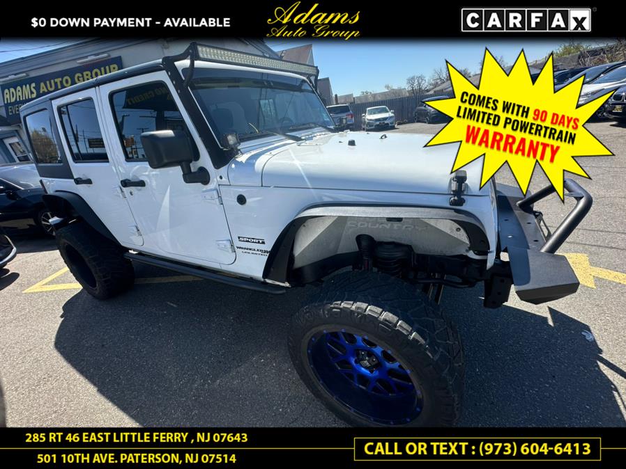 2018 Jeep Wrangler JK Unlimited Sport 4x4, available for sale in Paterson, New Jersey | Adams Auto Group. Paterson, New Jersey 2018 Jeep Wrangler JK Unlimited Sport 4x4, available for sale in Paterson, New Jersey | Adams Auto Group. Paterson, New Jersey