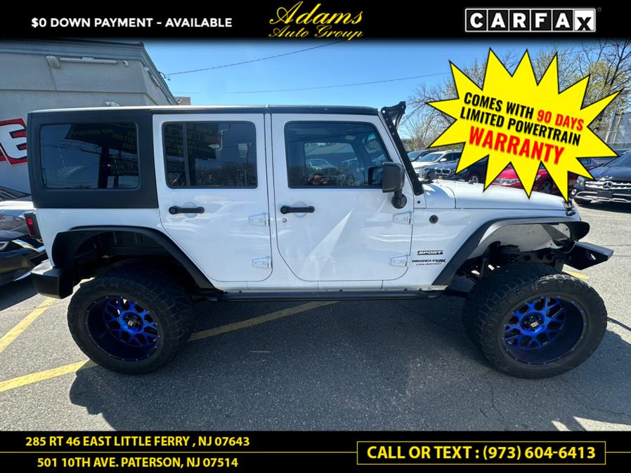 2018 Jeep Wrangler JK Unlimited Sport 4x4, available for sale in Paterson, New Jersey | Adams Auto Group. Paterson, New Jersey 2018 Jeep Wrangler JK Unlimited Sport 4x4, available for sale in Paterson, New Jersey | Adams Auto Group. Paterson, New Jersey