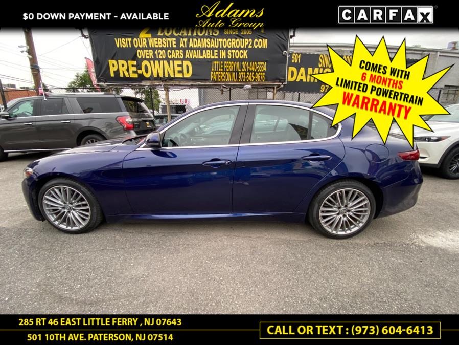 2019 Alfa Romeo Giulia Ti Lusso RWD, available for sale in Paterson, New Jersey | Adams Auto Group. Paterson, New Jersey 2019 Alfa Romeo Giulia Ti Lusso RWD, available for sale in Paterson, New Jersey | Adams Auto Group. Paterson, New Jersey