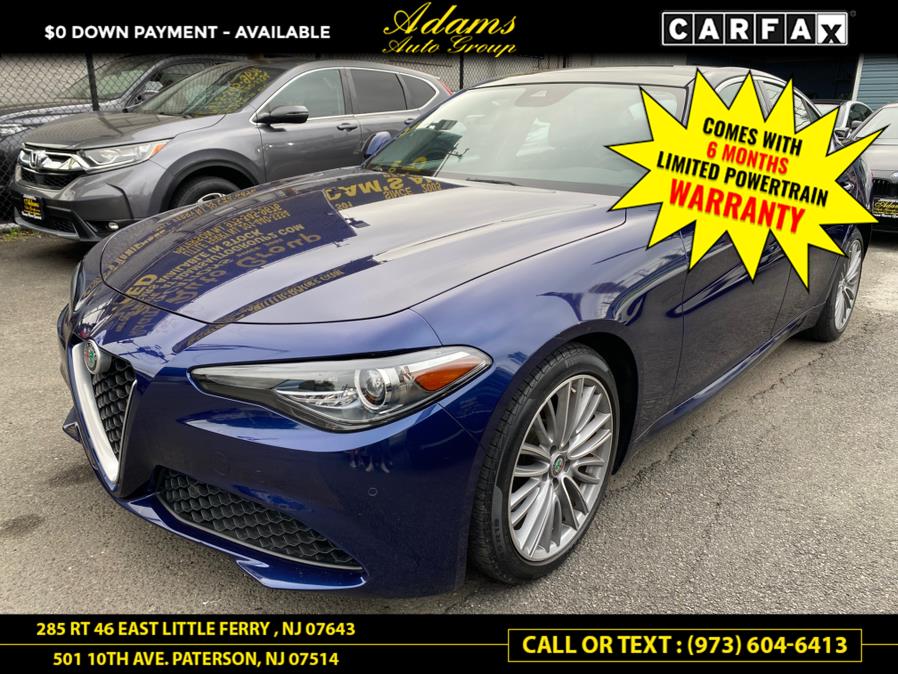 2019 Alfa Romeo Giulia Ti Lusso RWD, available for sale in Paterson, New Jersey | Adams Auto Group. Paterson, New Jersey 2019 Alfa Romeo Giulia Ti Lusso RWD, available for sale in Paterson, New Jersey | Adams Auto Group. Paterson, New Jersey