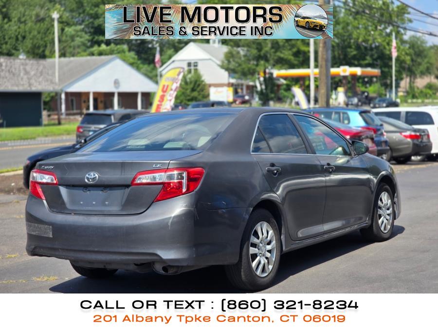 2014 Toyota Camry 4dr Sdn I4 Auto LE (Natl) *Ltd Avail*, available for sale in Canton, Connecticut | Live Motors Sales and Service INC. Canton, Connecticut 2014 Toyota Camry 4dr Sdn I4 Auto LE (Natl) *Ltd Avail*, available for sale in Canton, Connecticut | Live Motors Sales and Service INC. Canton, Connecticut